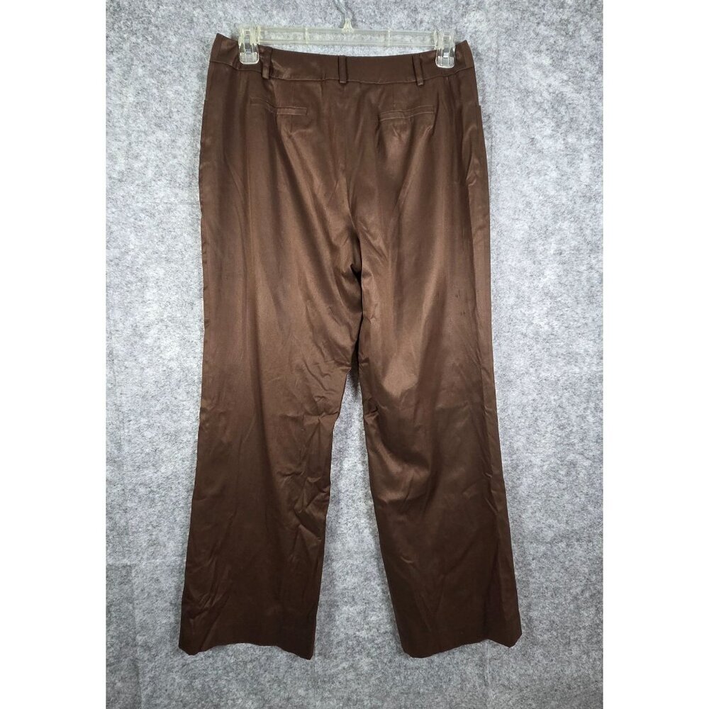 Talbots Women's Dress Pants Stretch Silk Blend Flat Front Straight Leg Size 12 - Picture 5 of 7